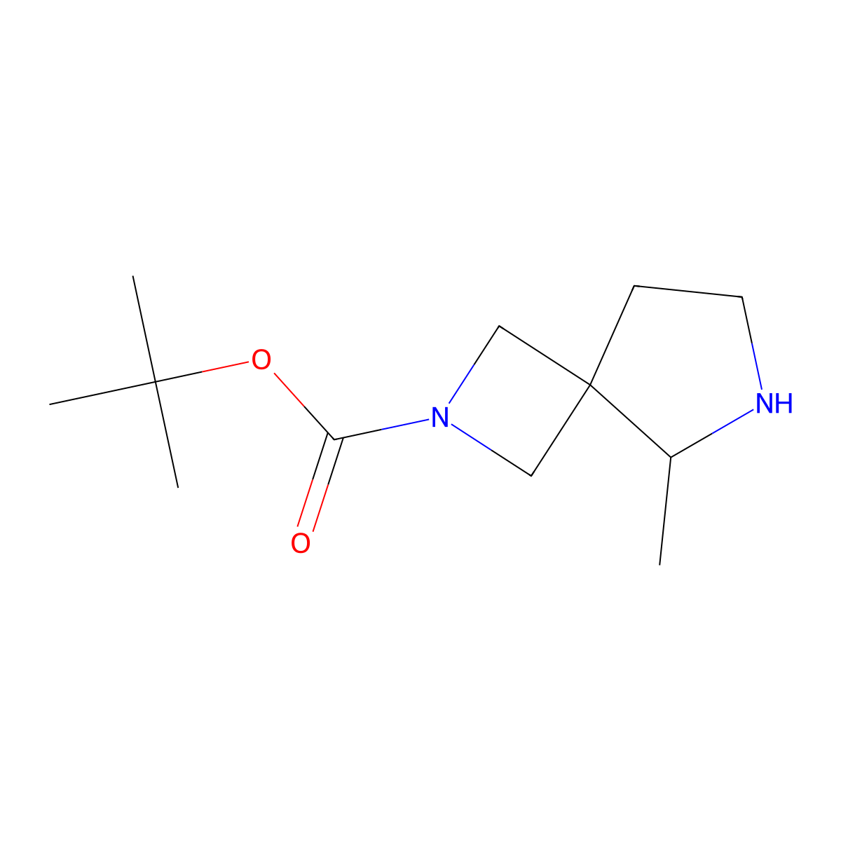tert-Butyl 5-methyl-2,6-diazaspiro[3.4]octane-2-carboxylate molecular structure, CAS 2172213-54-4