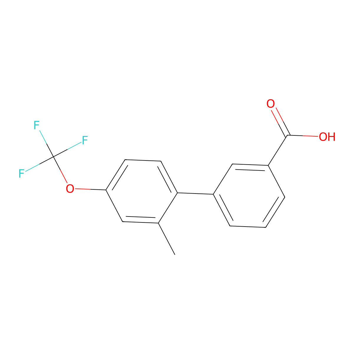 2'-Methyl-4'-(trifluoromethoxy)-[1,1'-biphenyl]-3-carboxylic acid molecular structure, CAS 2172215-20-0