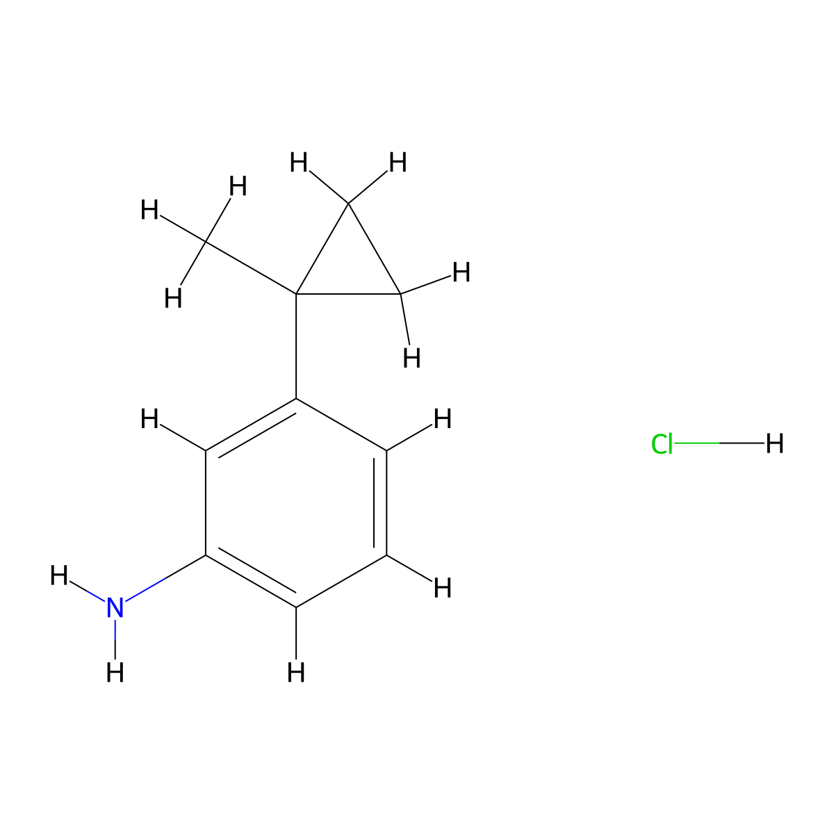 3-(1-Methylcyclopropyl)aniline hydrochloride molecular structure, CAS 2172215-39-1