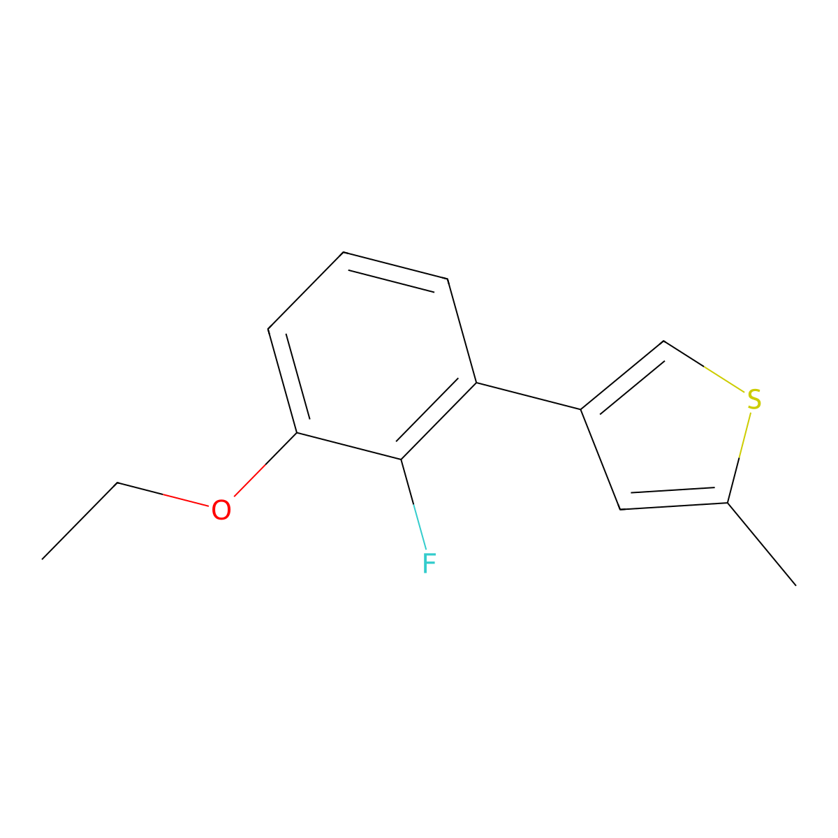 4-(3-Ethoxy-2-fluorophenyl)-2-methylthiophene molecular structure, CAS 2172216-40-7