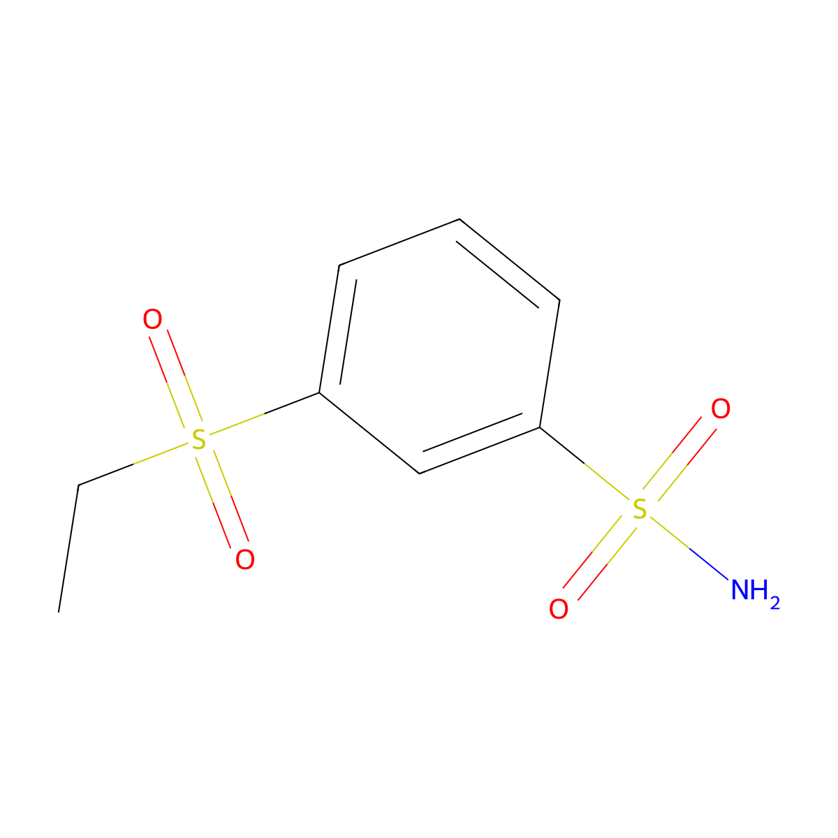 3-(Ethanesulfonyl)benzene-1-sulfonamide molecular structure, CAS 2172217-44-4