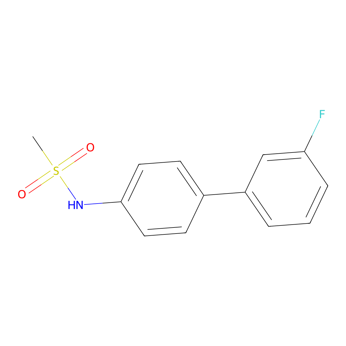 N-[4-(3-fluorophenyl)phenyl]methanesulfonamide molecular structure, CAS 2172218-71-0