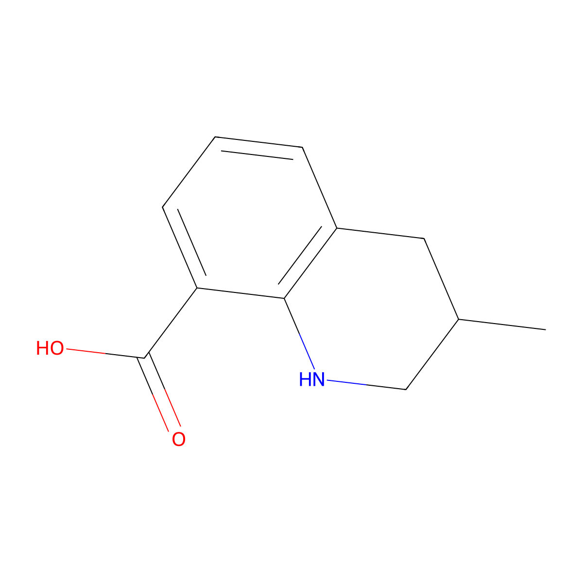 3-Methyl-1,2,3,4-tetrahydroquinoline-8-carboxylic acid molecular structure, CAS 2172219-71-3