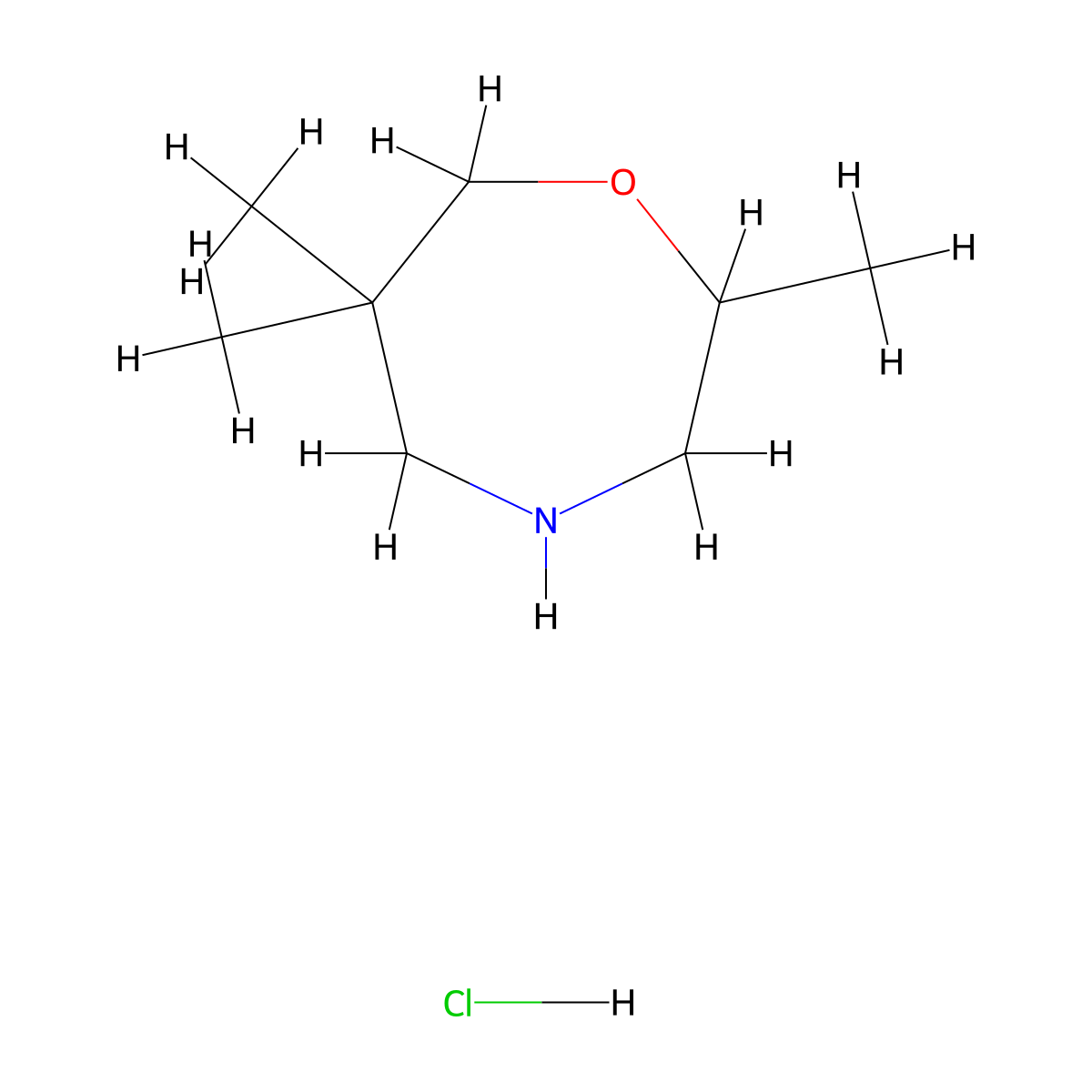 2,6,6-Trimethyl-1,4-oxazepane hydrochloride molecular structure, CAS 2172223-17-3