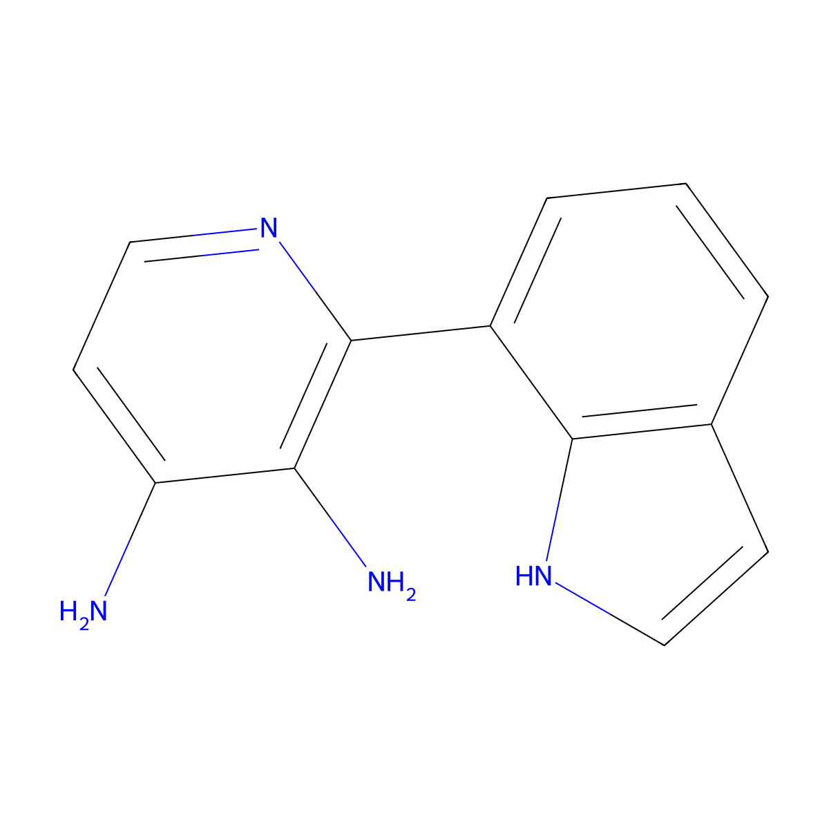 2-(1H-indol-7-yl)pyridine-3,4-diamine molecular structure, CAS 2172224-88-1