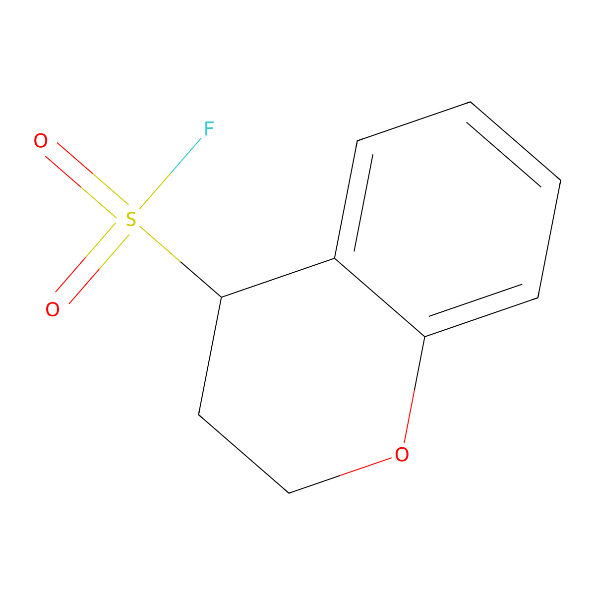 3,4-dihydro-2H-1-benzopyran-4-sulfonyl fluoride molecular structure, CAS 2172227-39-1