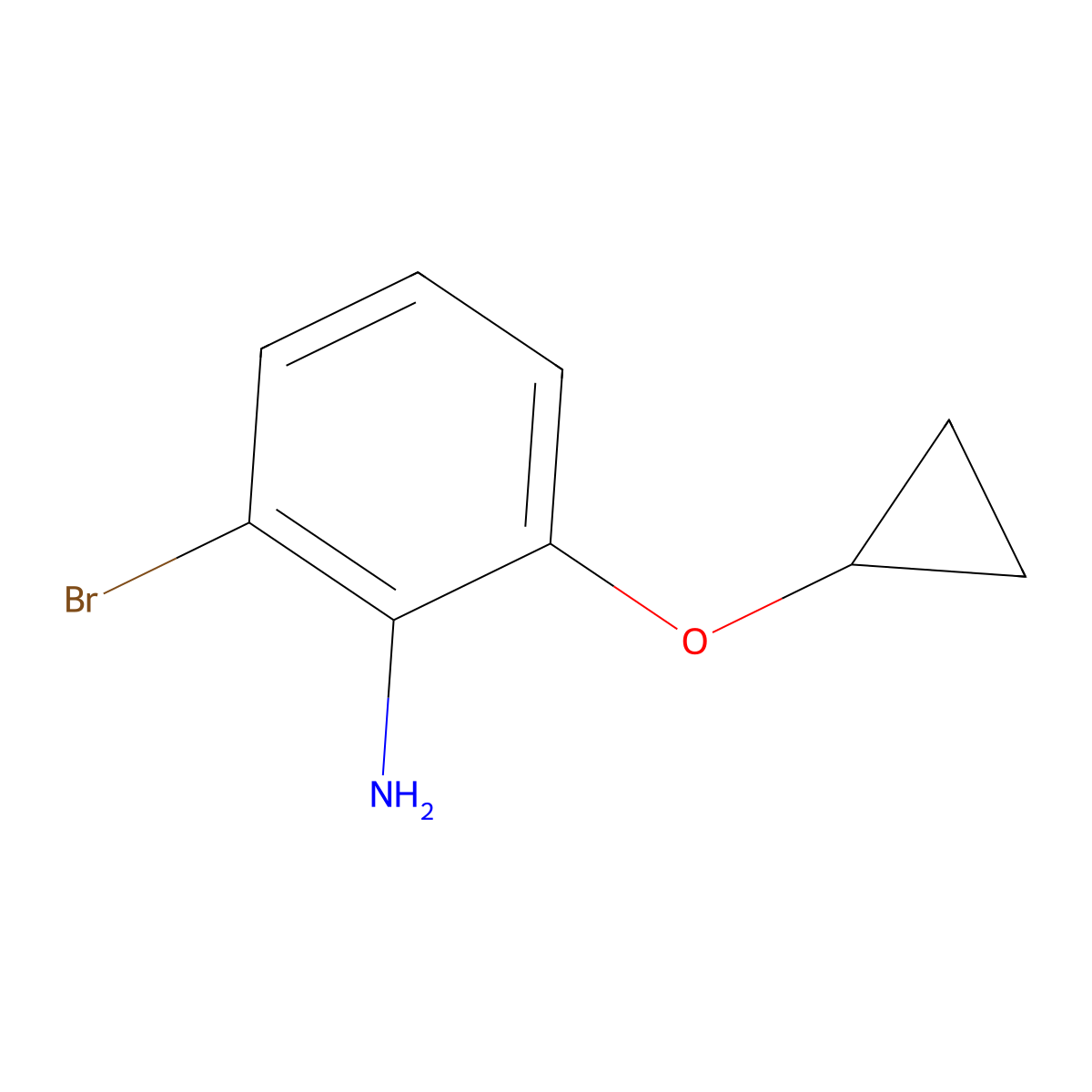 2-Bromo-6-cyclopropoxyaniline molecular structure, CAS 2172227-92-6