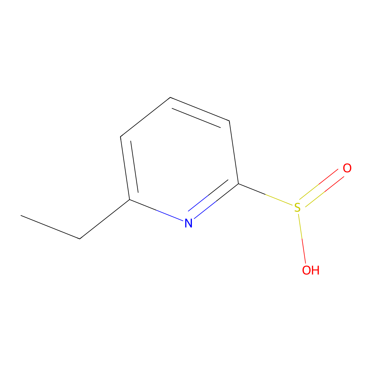 6-Ethylpyridine-2-sulfinic acid molecular structure, CAS 2172230-06-5