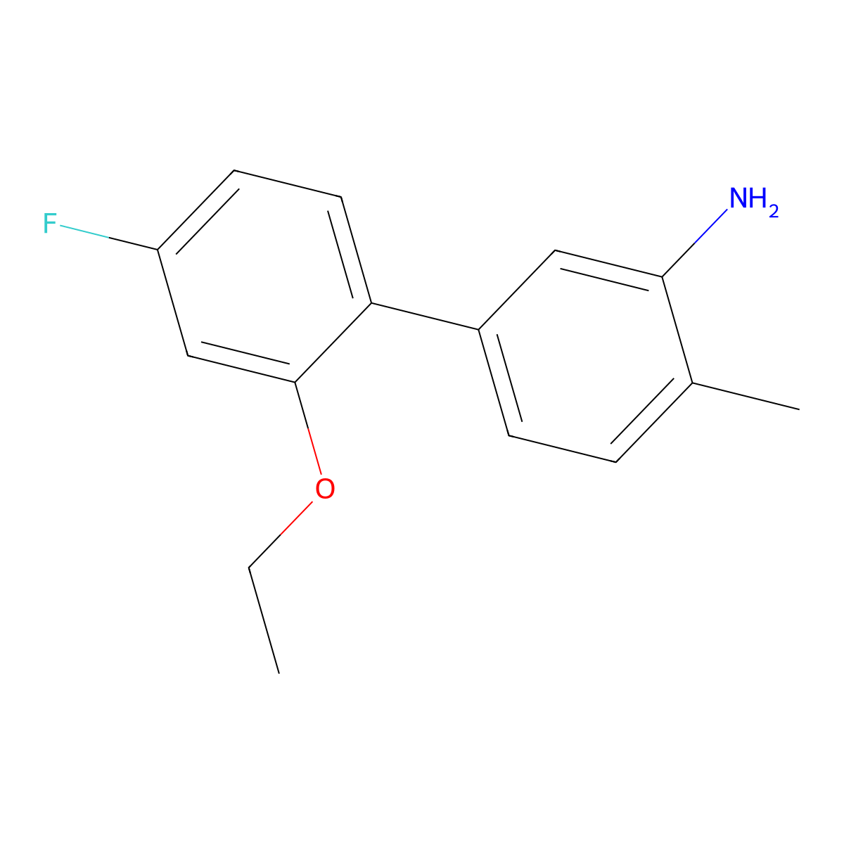 5-(2-Ethoxy-4-fluorophenyl)-2-methylaniline molecular structure, CAS 2172232-04-9