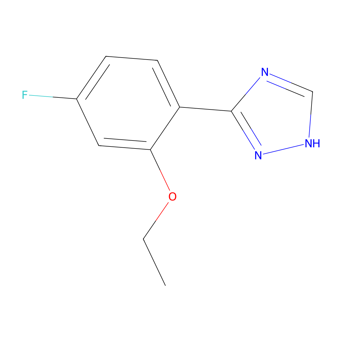 3-(2-ethoxy-4-fluorophenyl)-1H-1,2,4-triazole molecular structure, CAS 2172232-11-8