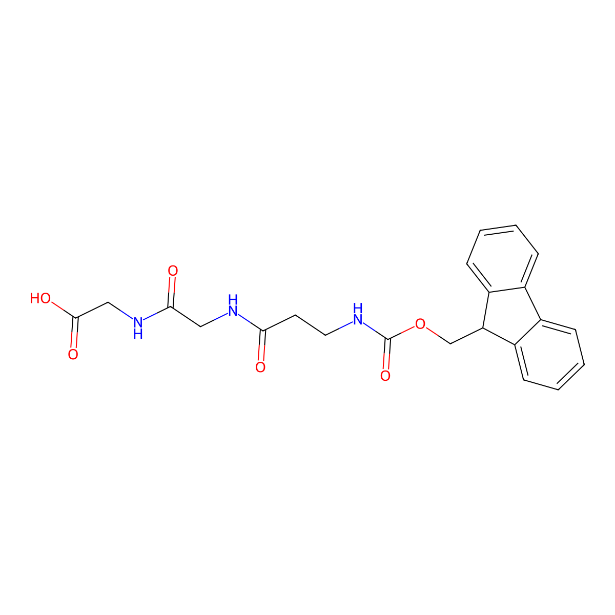 2-{2-[3-({[(9H-fluoren-9-yl)methoxy]carbonyl}amino)propanamido]acetamido}acetic acid molecular structure, CAS 2172233-55-3