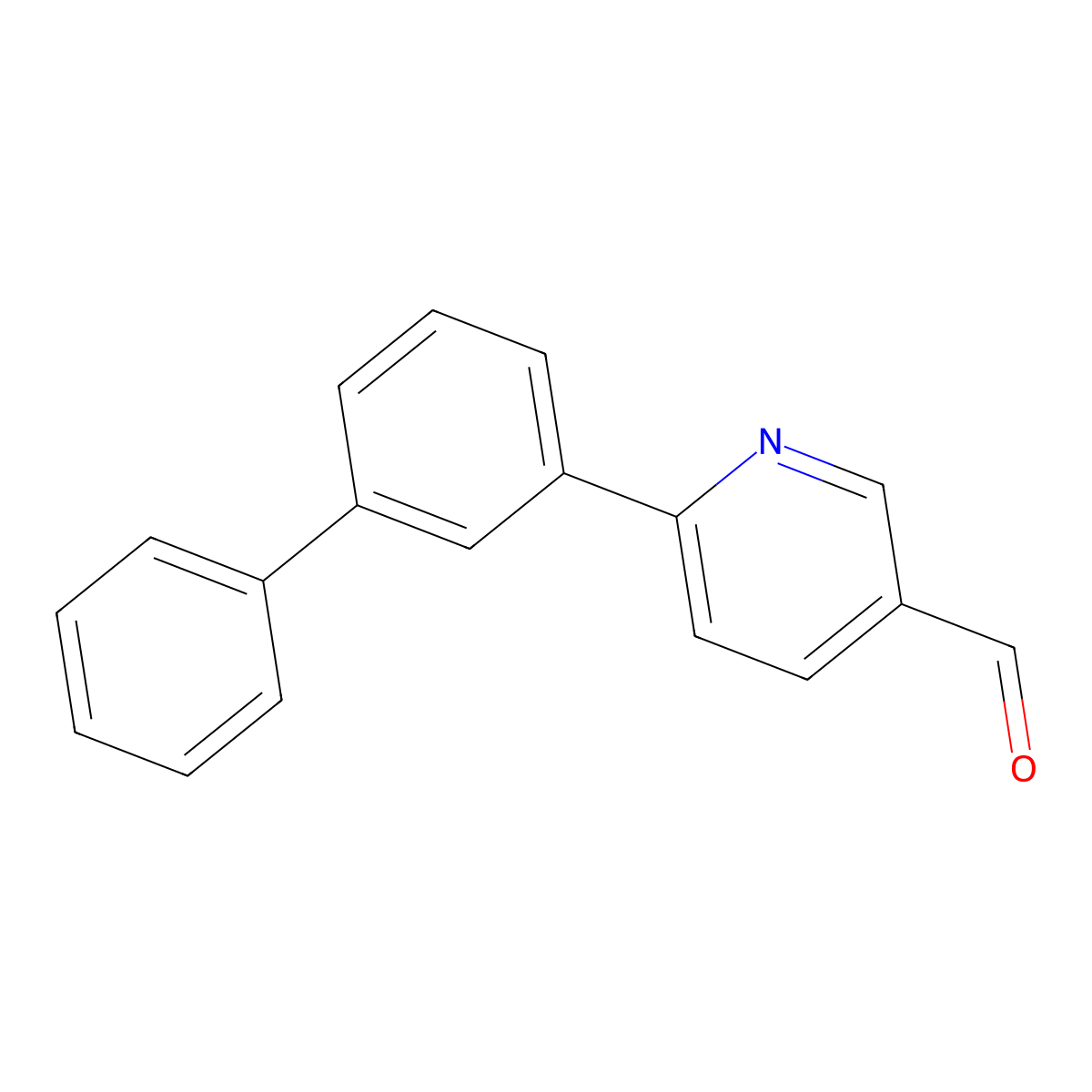 6-(3-Phenylphenyl)pyridine-3-carbaldehyde molecular structure, CAS 2172237-29-3