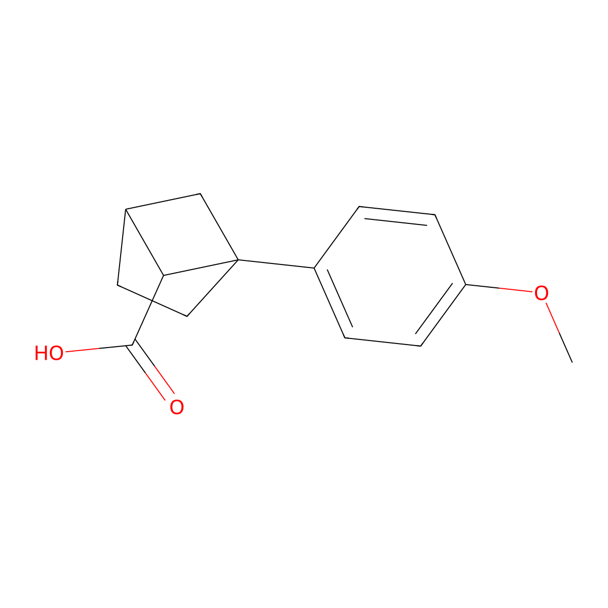 1-(4-Methoxyphenyl)bicyclo[2.1.1]hexane-5-carboxylic acid molecular structure, CAS 2172238-38-7