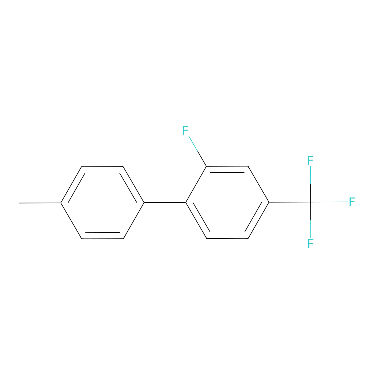 2-Fluoro-1-(4-methylphenyl)-4-(trifluoromethyl)benzene molecular structure, CAS 2172239-60-8