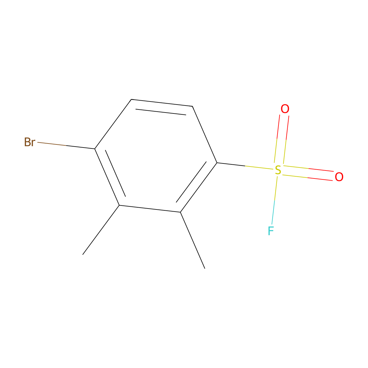 4-Bromo-2,3-dimethylbenzene-1-sulfonyl fluoride molecular structure, CAS 2172242-84-9