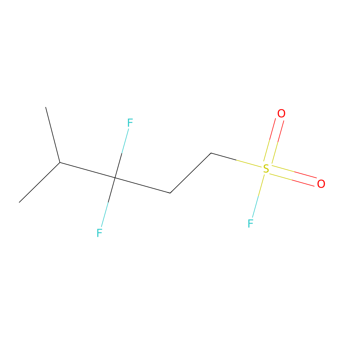 3,3-Difluoro-4-methylpentane-1-sulfonyl fluoride molecular structure, CAS 2172250-78-9