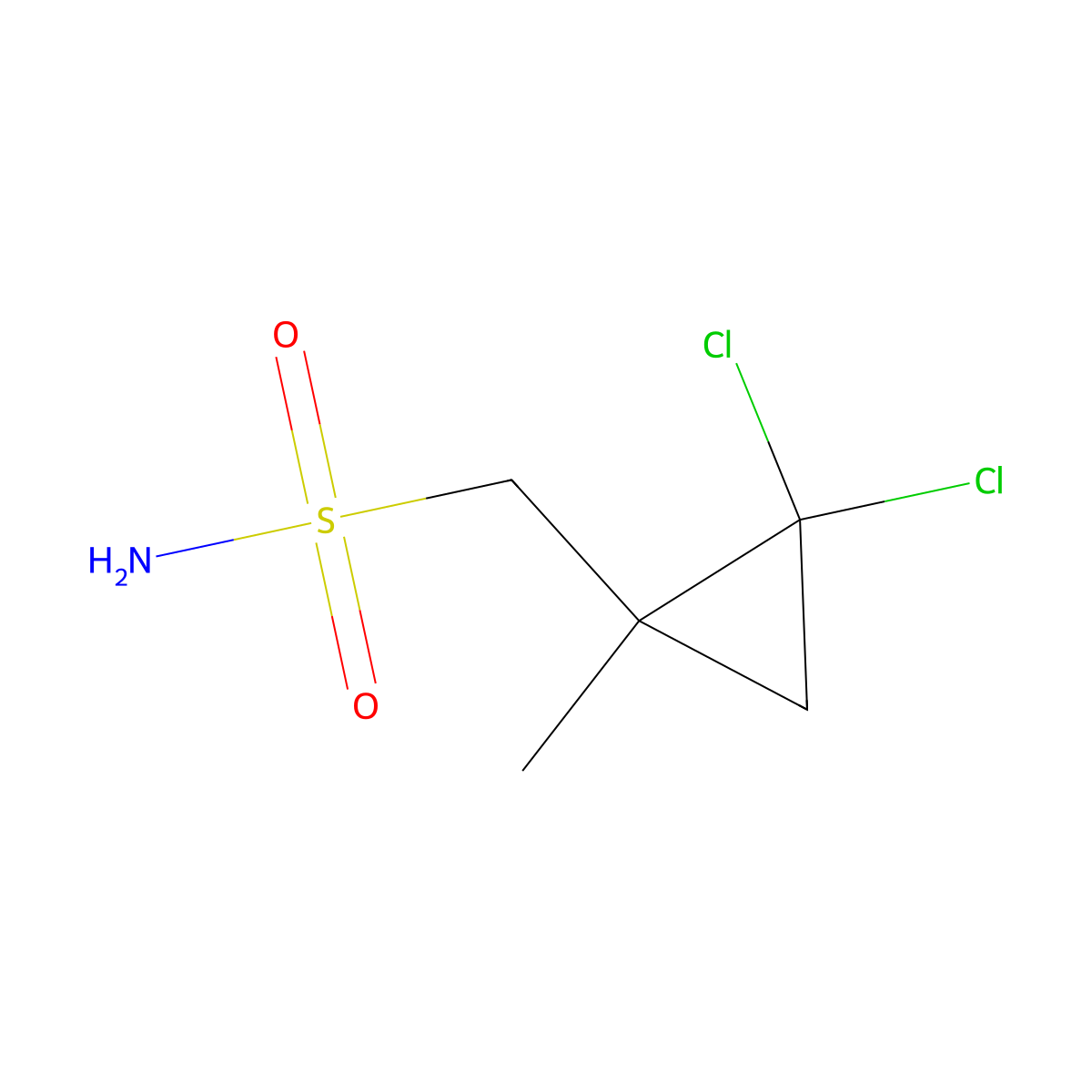 (2,2-Dichloro-1-methylcyclopropyl)methanesulfonamide molecular structure, CAS 2172252-89-8