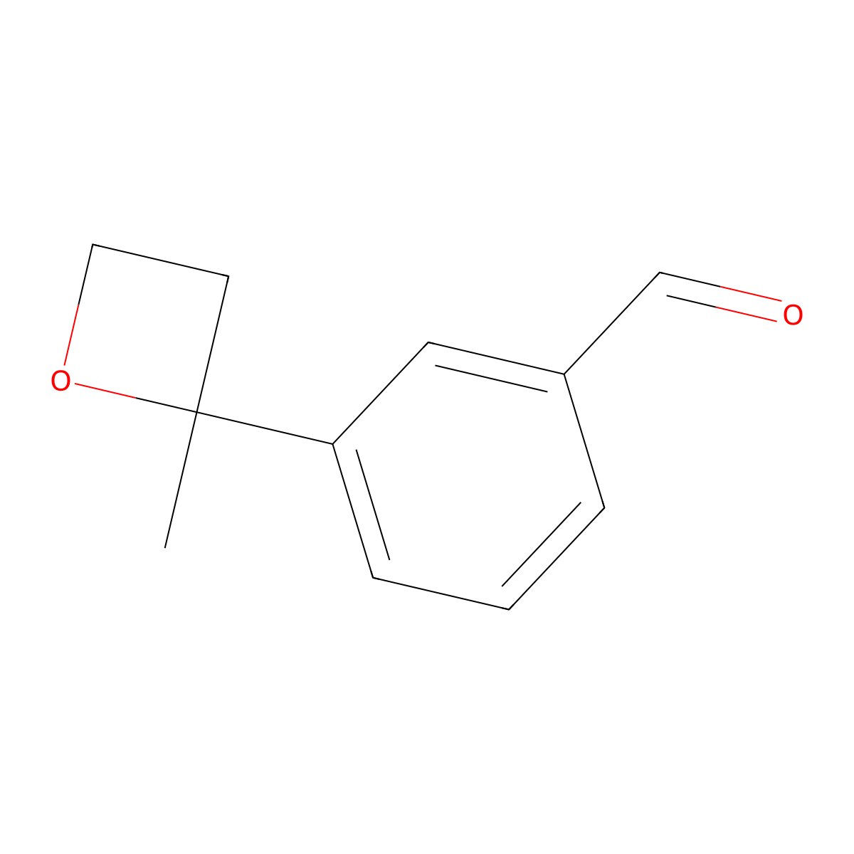 3-(2-Methyloxetan-2-yl)benzaldehyde molecular structure, CAS 2172253-19-7