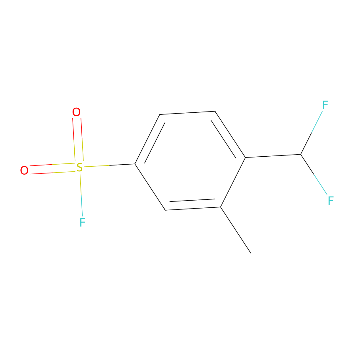 4-(Difluoromethyl)-3-methylbenzene-1-sulfonyl fluoride molecular structure, CAS 2172253-68-6