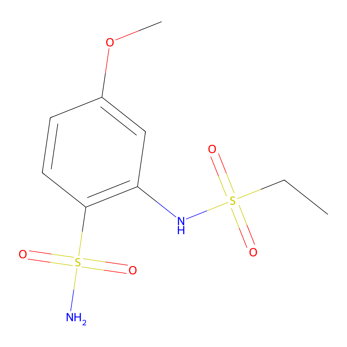2-Ethanesulfonamido-4-methoxybenzene-1-sulfonamide molecular structure, CAS 2172256-61-8
