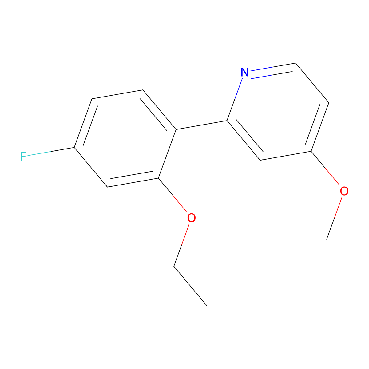 2-(2-Ethoxy-4-fluorophenyl)-4-methoxypyridine molecular structure, CAS 2172259-84-4