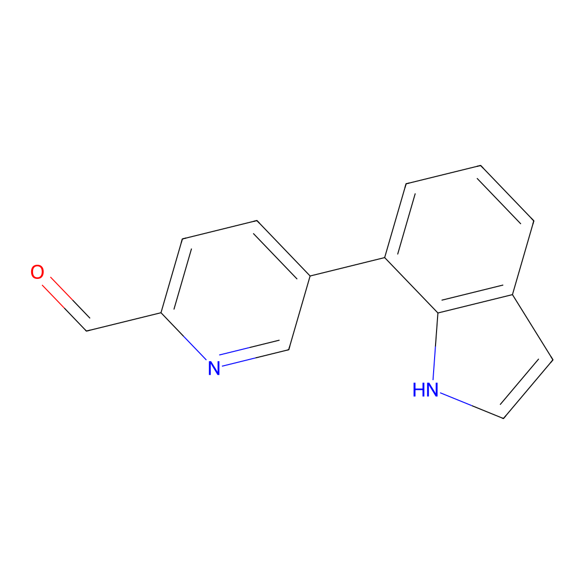 5-(1H-indol-7-yl)pyridine-2-carbaldehyde molecular structure, CAS 2172261-05-9