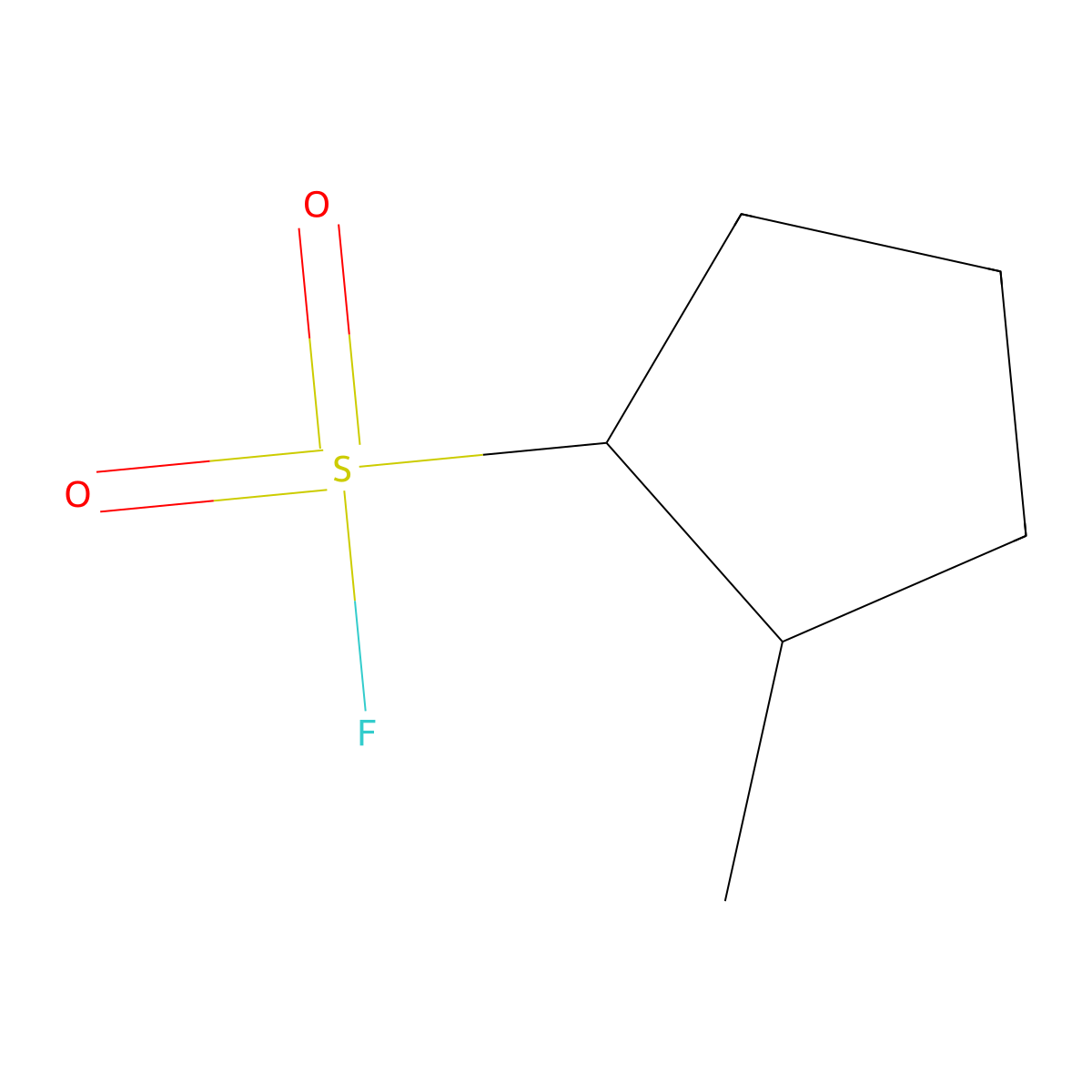 2-Methylcyclopentane-1-sulfonyl fluoride molecular structure, CAS 2172270-70-9
