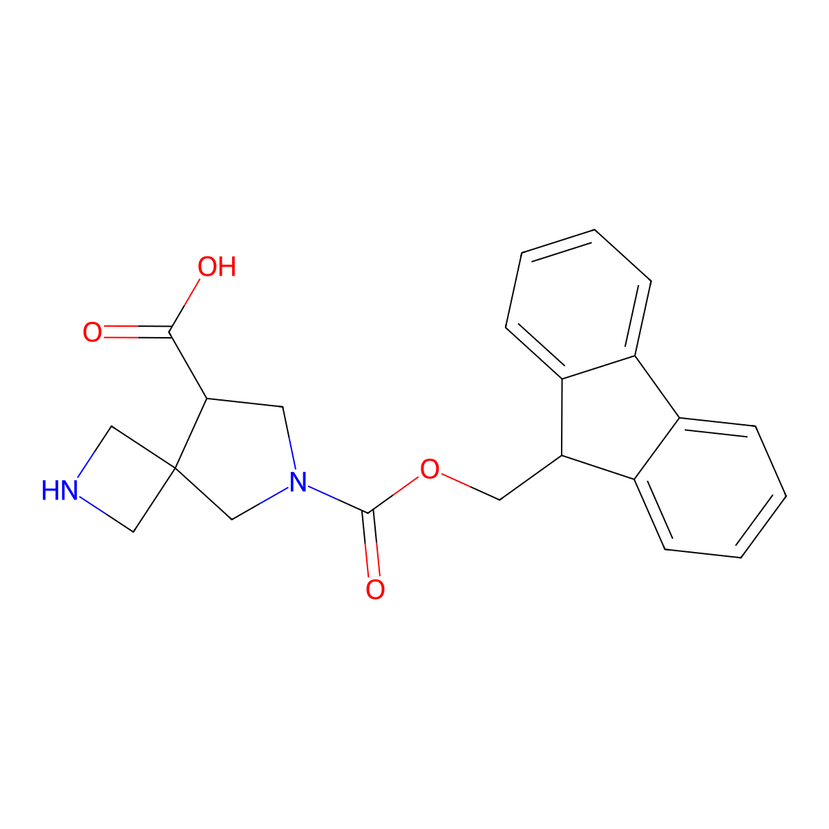 6-{[(9H-fluoren-9-yl)methoxy]carbonyl}-2,6-diazaspiro[3.4]octane-8-carboxylic acid molecular structure, CAS 2172273-03-7