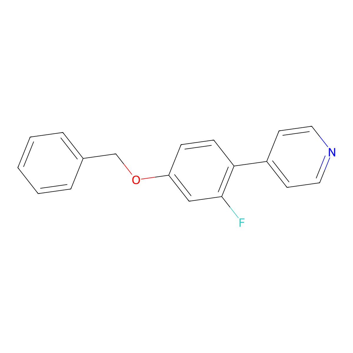 4-[4-(Benzyloxy)-2-fluorophenyl]pyridine molecular structure, CAS 2172277-83-5