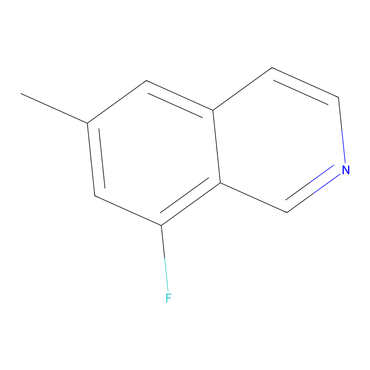 8-Fluoro-6-methylisoquinoline molecular structure, CAS 2172281-86-4