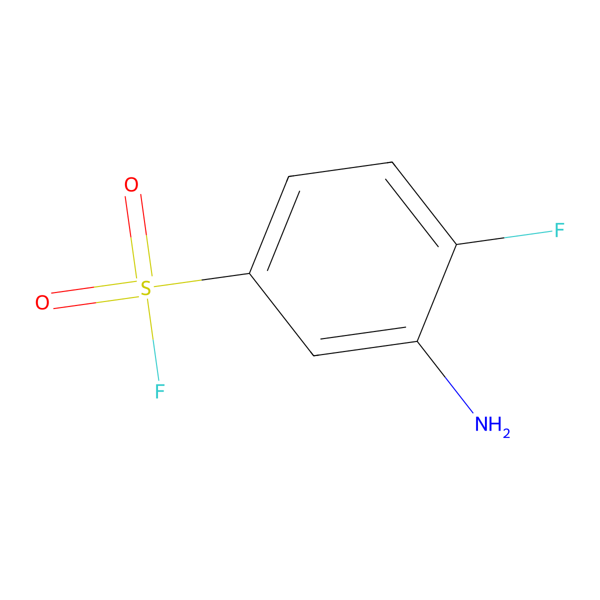 3-Amino-4-fluorobenzene-1-sulfonyl fluoride molecular structure, CAS 2172291-10-8