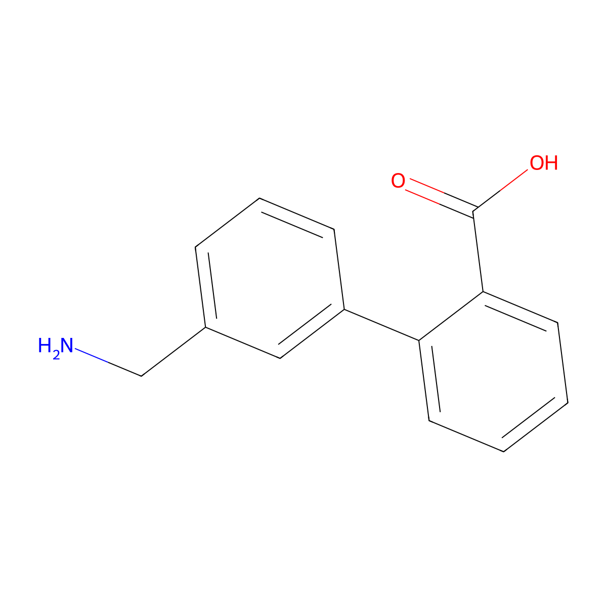 2-[3-(Aminomethyl)phenyl]benzoic acid molecular structure, CAS 2172291-30-2