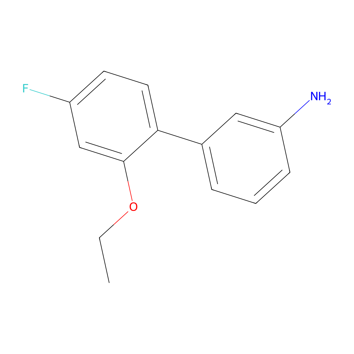 3-(2-Ethoxy-4-fluorophenyl)aniline molecular structure, CAS 2172294-55-0