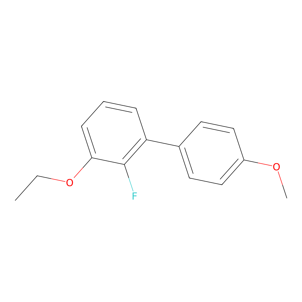 1-Ethoxy-2-fluoro-3-(4-methoxyphenyl)benzene molecular structure, CAS 2172294-68-5