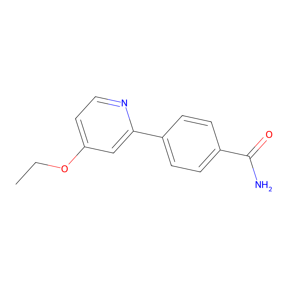 4-(4-Ethoxypyridin-2-yl)benzamide molecular structure, CAS 2172309-62-3