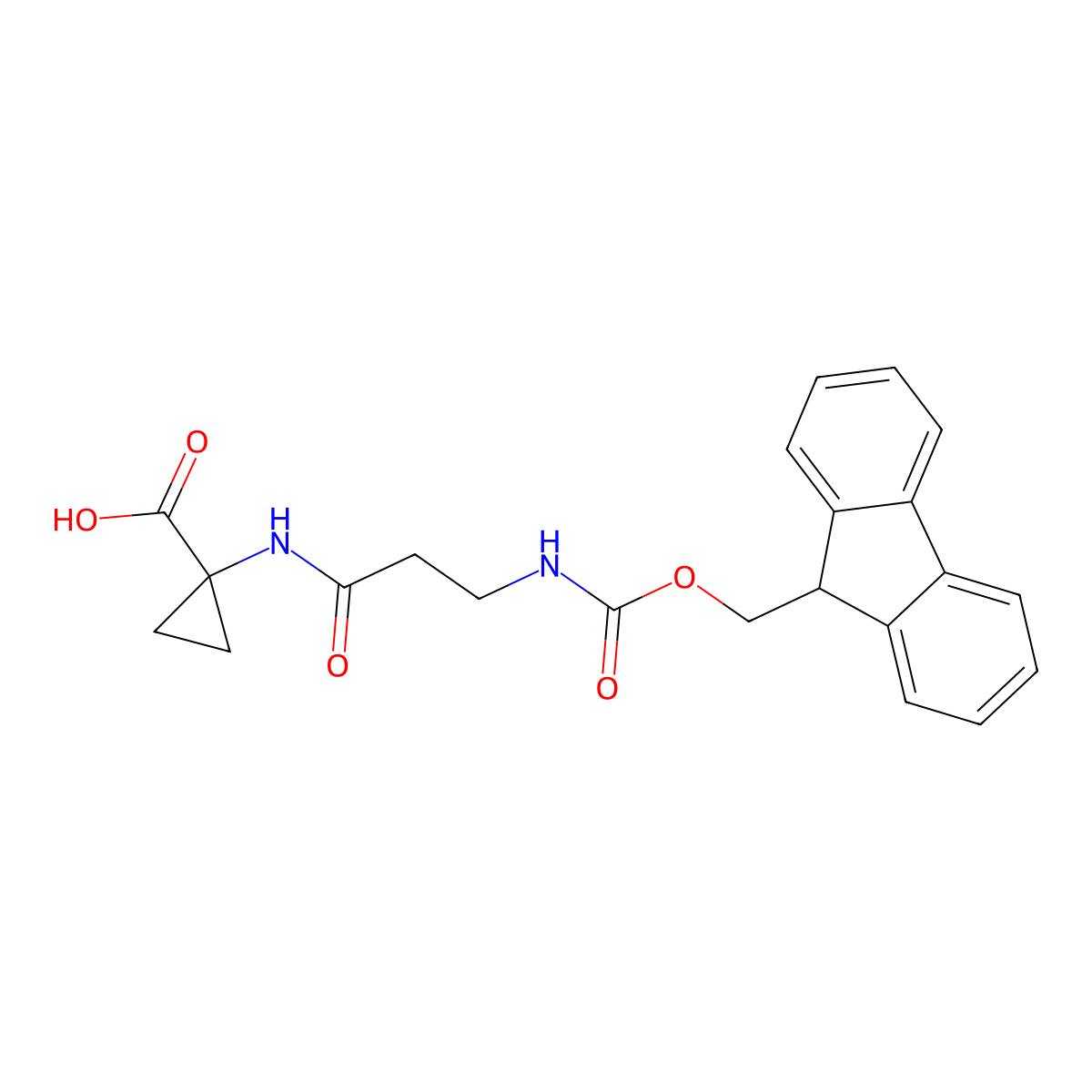 1-[3-({[(9H-fluoren-9-yl)methoxy]carbonyl}amino)propanamido]cyclopropane-1-carboxylic acid molecular structure, CAS 2172314-13-3