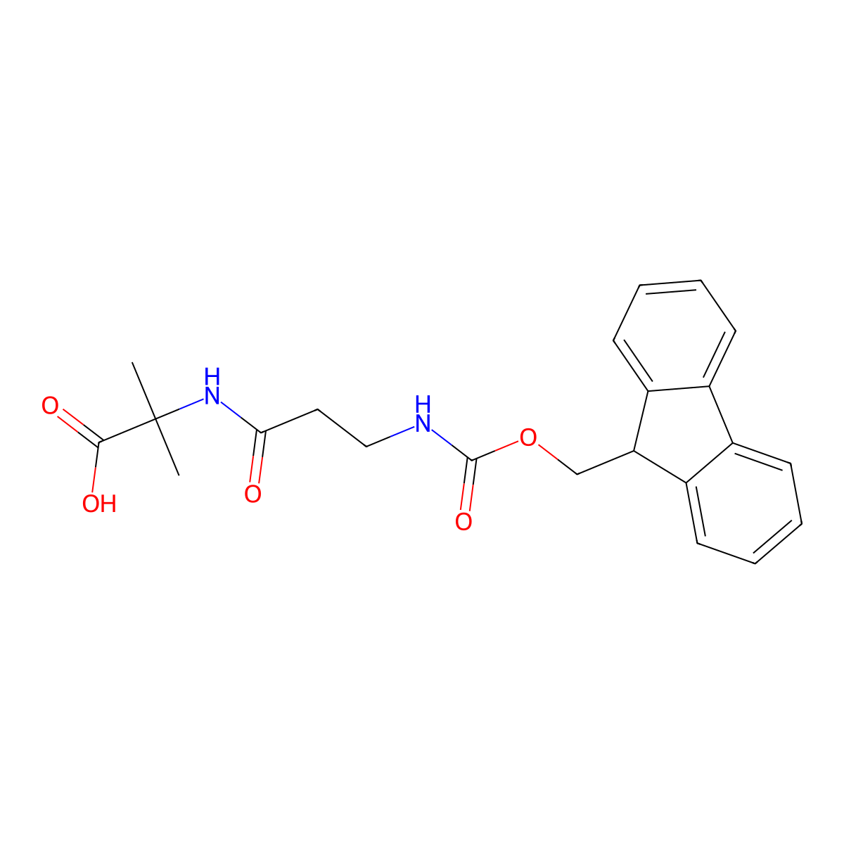 2-[3-({[(9H-fluoren-9-yl)methoxy]carbonyl}amino)propanamido]-2-methylpropanoic acid molecular structure, CAS 2172318-02-2