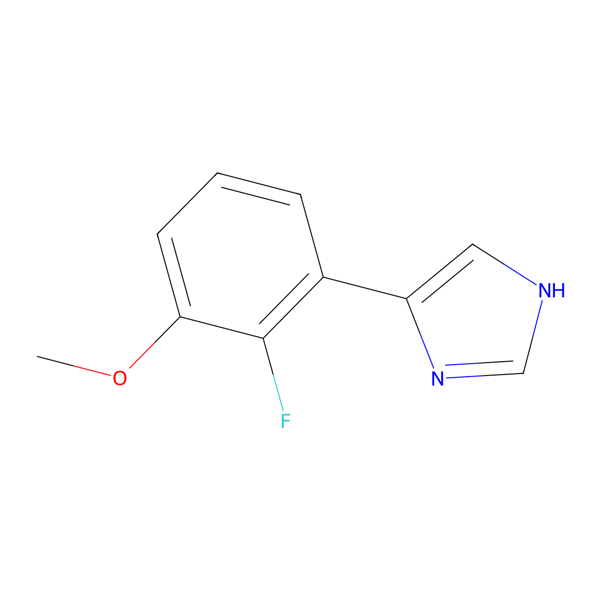 4-(2-fluoro-3-methoxyphenyl)-1H-imidazole molecular structure, CAS 2172327-57-8