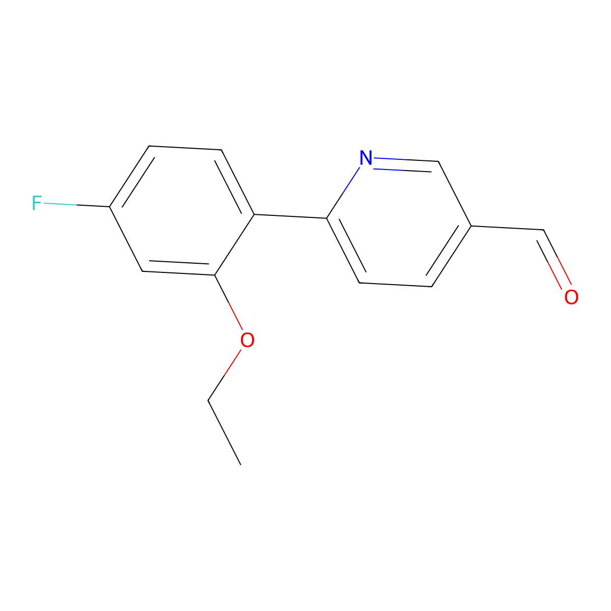 6-(2-Ethoxy-4-fluorophenyl)pyridine-3-carbaldehyde molecular structure, CAS 2172365-47-6