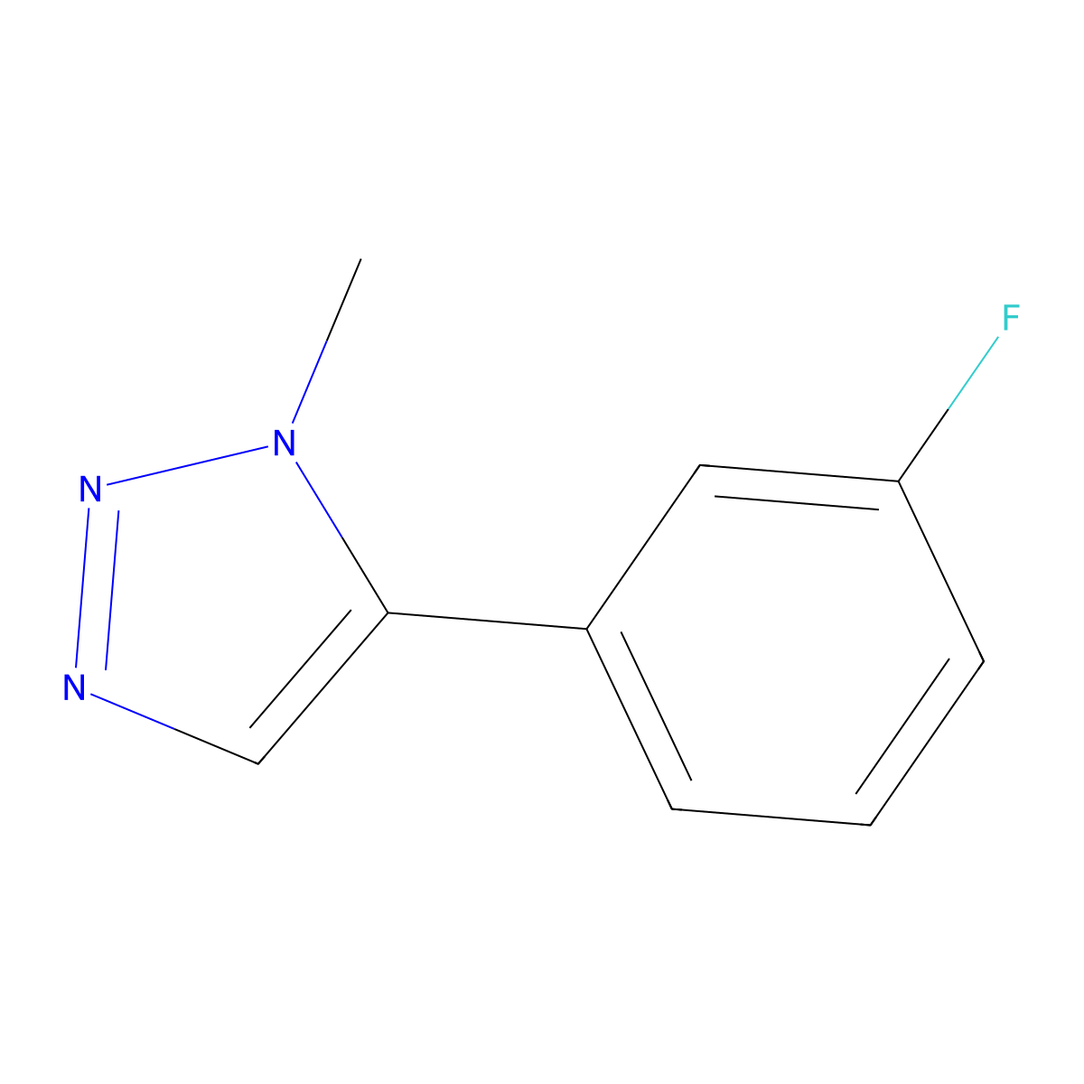 5-(3-fluorophenyl)-1-methyl-1H-1,2,3-triazole molecular structure, CAS 2172371-28-5