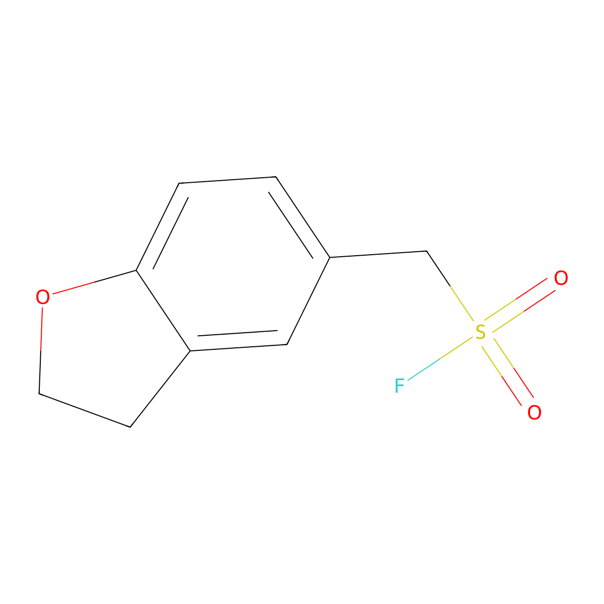 (2,3-Dihydro-1-benzofuran-5-yl)methanesulfonylfluoride molecular structure, CAS 2172375-25-4