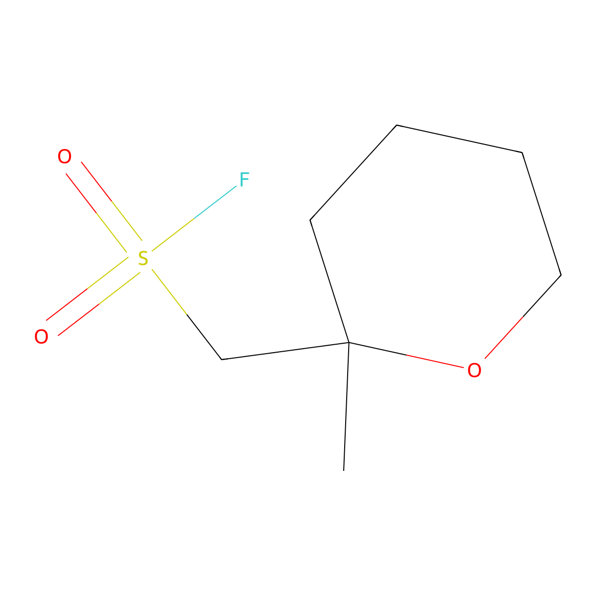 (2-Methyloxan-2-yl)methanesulfonyl fluoride molecular structure, CAS 2172384-60-8