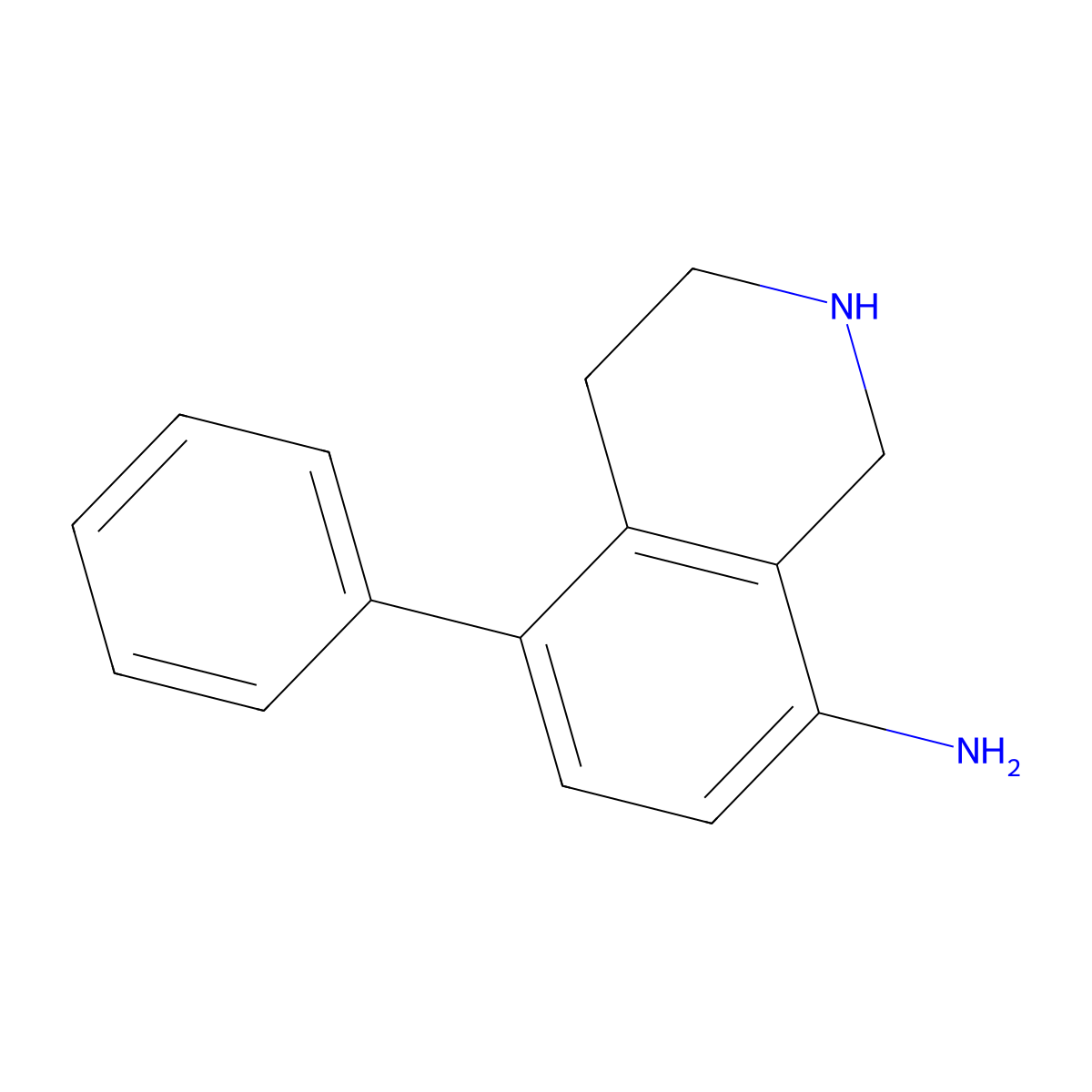 5-Phenyl-1,2,3,4-tetrahydroisoquinolin-8-amine molecular structure, CAS 2172386-35-3