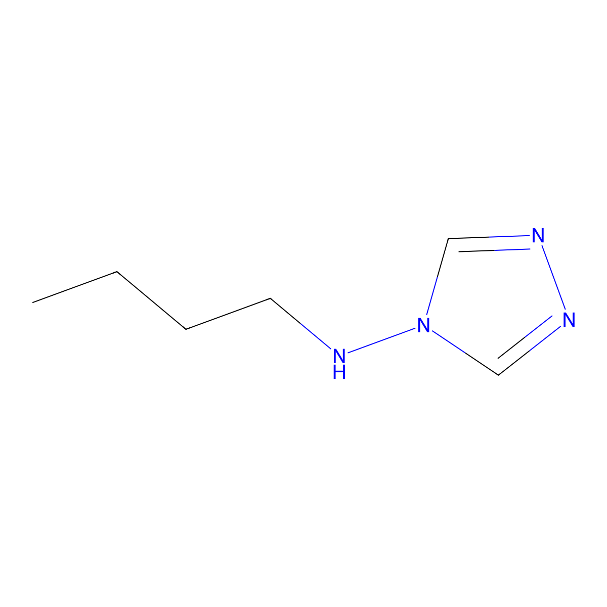 N-butyl-4H-1,2,4-triazol-4-amine molecular structure, CAS 21724-51-6