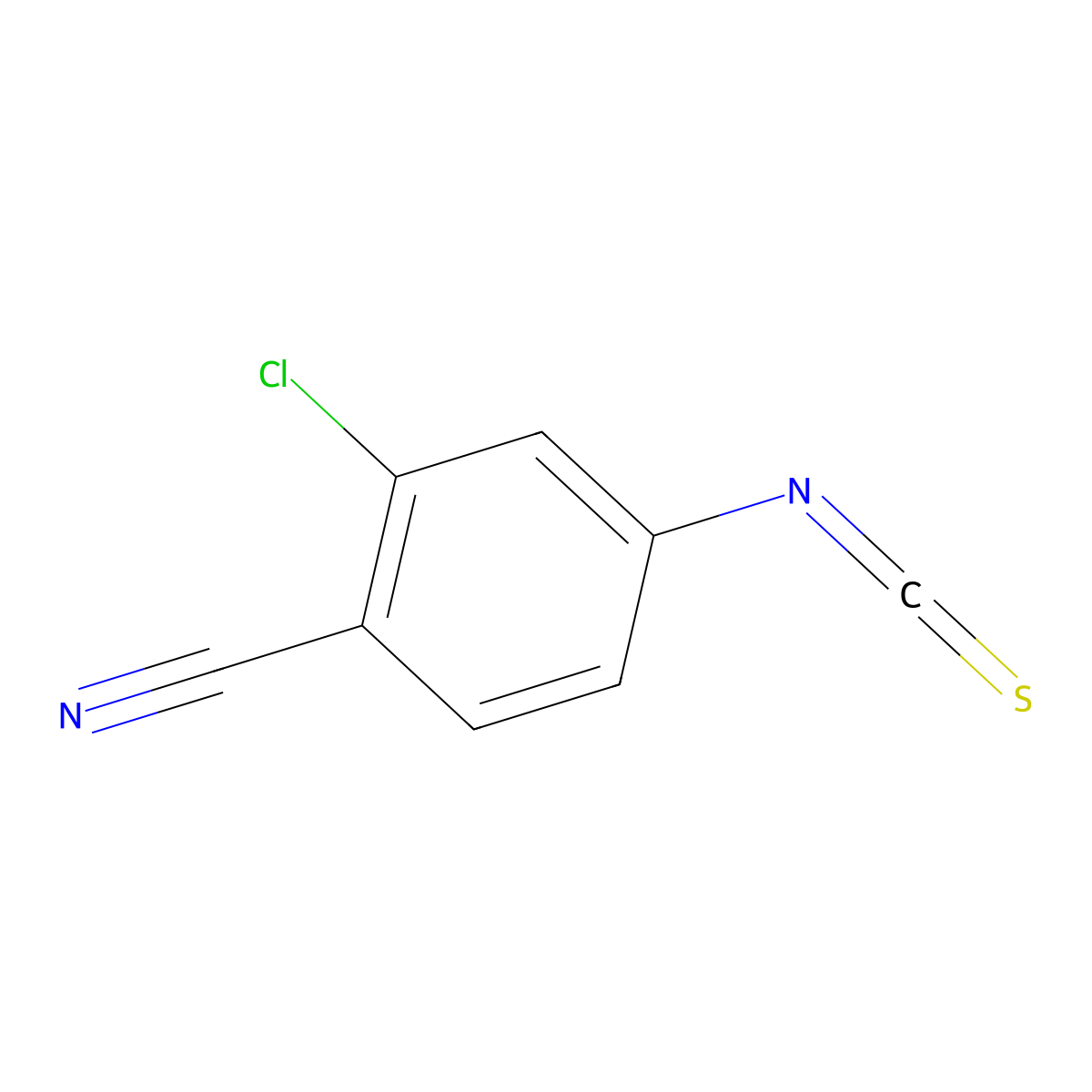2-Chloro-4-isothiocyanatobenzonitrile molecular structure, CAS 21724-83-4