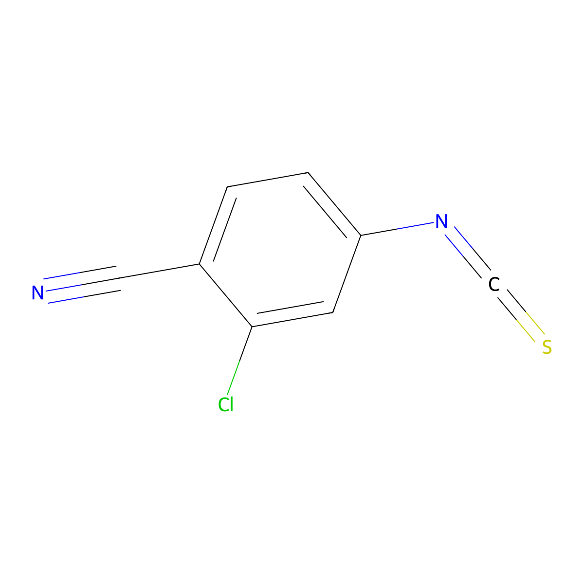 2-Chloro-4-isothiocyanatobenzonitrile molecular structure, CAS 21724-83-4