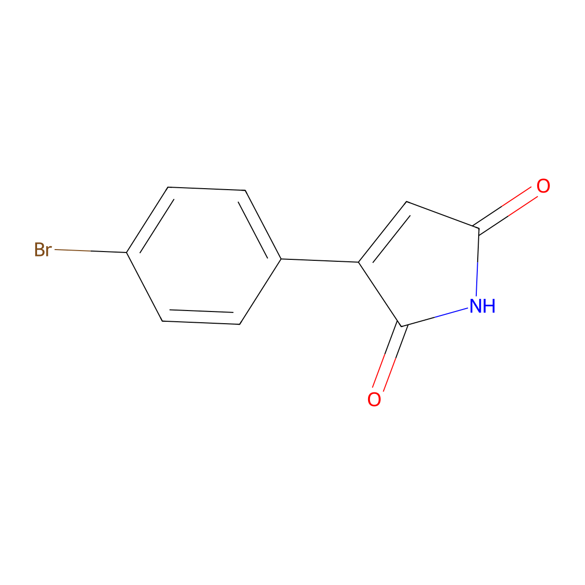 3-(4-bromophenyl)-2,5-dihydro-1H-pyrrole-2,5-dione molecular structure, CAS 21724-96-9