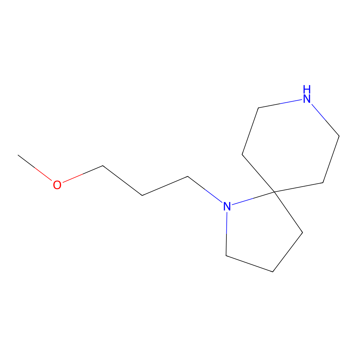 1-(3-Methoxypropyl)-1,8-diazaspiro[4.5]decane molecular structure, CAS 2172429-08-0