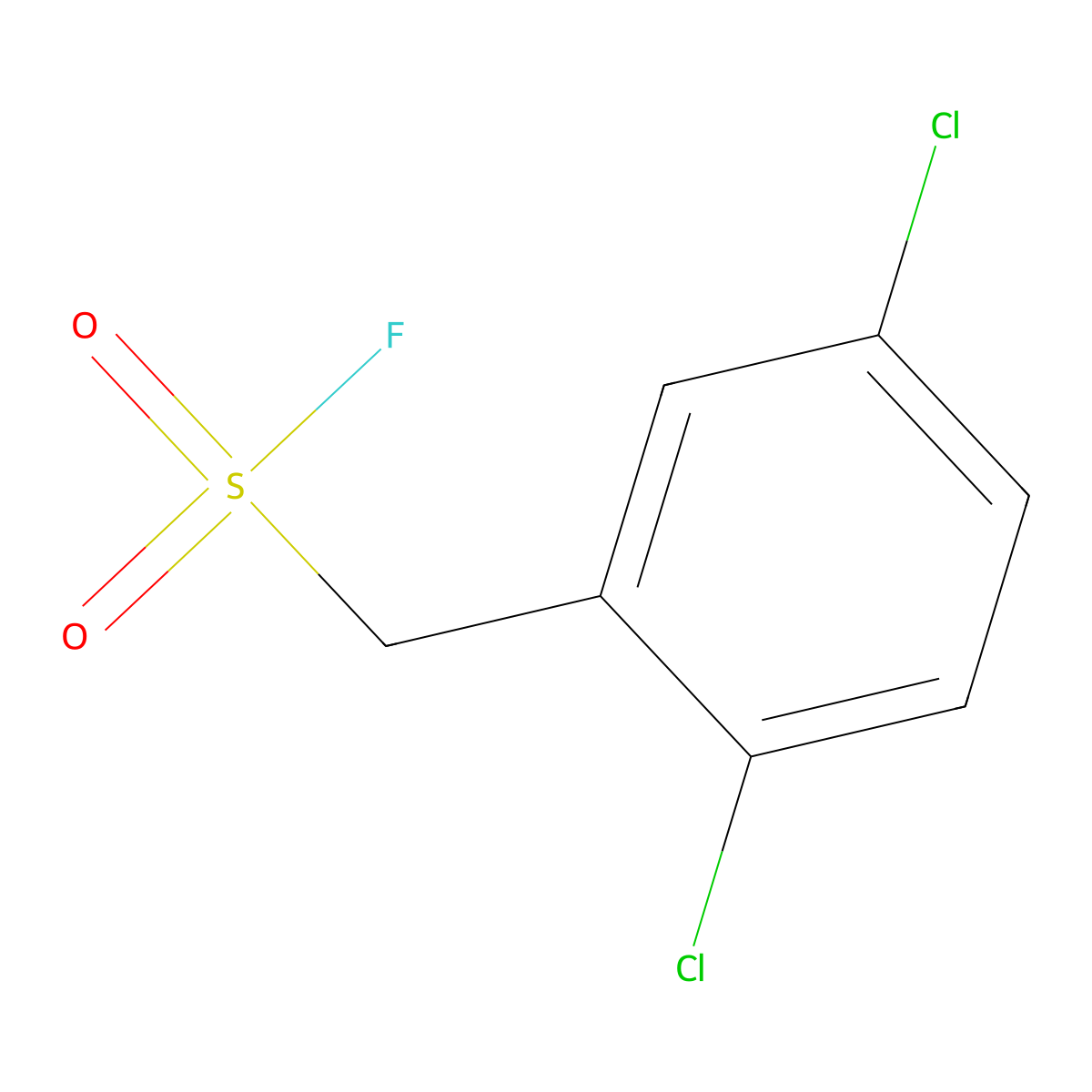 (2,5-Dichlorophenyl)methanesulfonyl fluoride molecular structure, CAS 2172429-93-3
