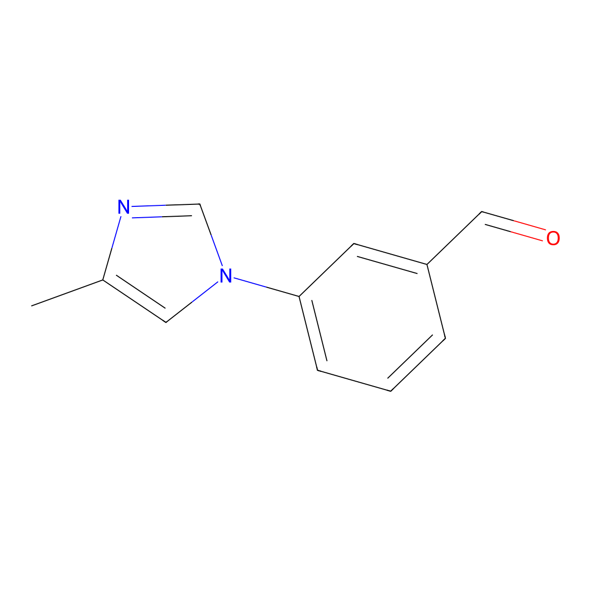 3-(4-methyl-1H-imidazol-1-yl)benzaldehyde molecular structure, CAS 2172435-47-9